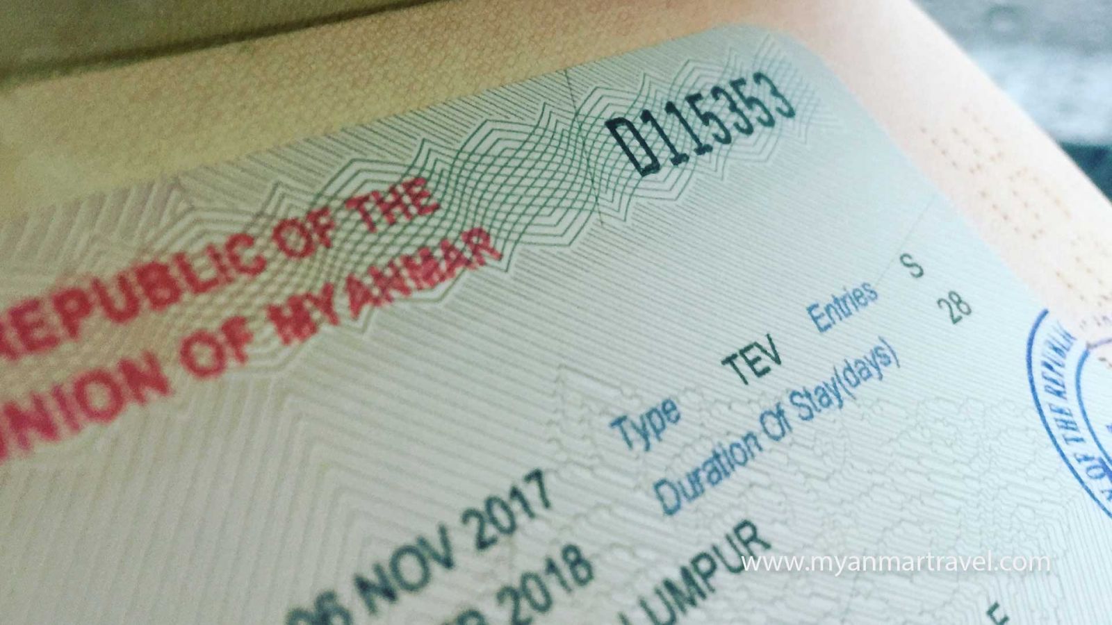 hồ sơ xin visa du lịch myanmar
