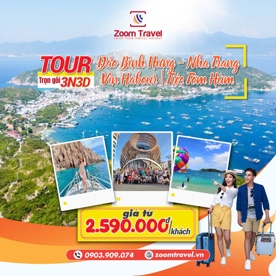 TOUR BÌNH HƯNG - NHA TRANG 3N3Đ HÀNH TRÌNH BIỂN ĐẢO