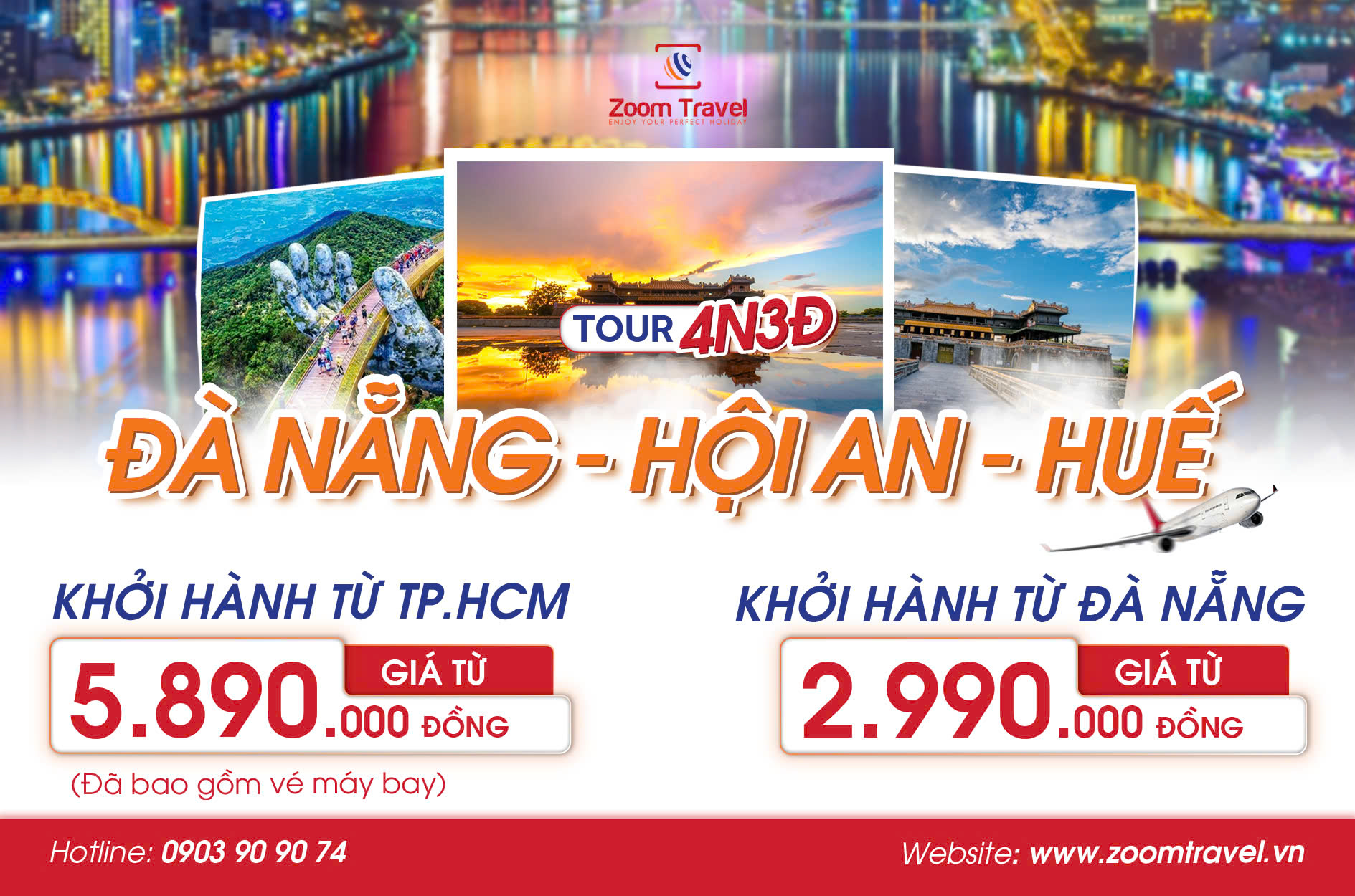 TOUR ĐÀ NẴNG – HỘI AN – CỐ ĐÔ HUẾ 4N3Đ