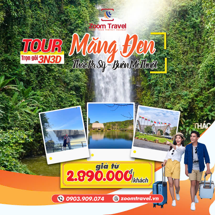 TOUR MĂNG ĐEN - BUÔN MÊ THUỘT 3N3Đ 