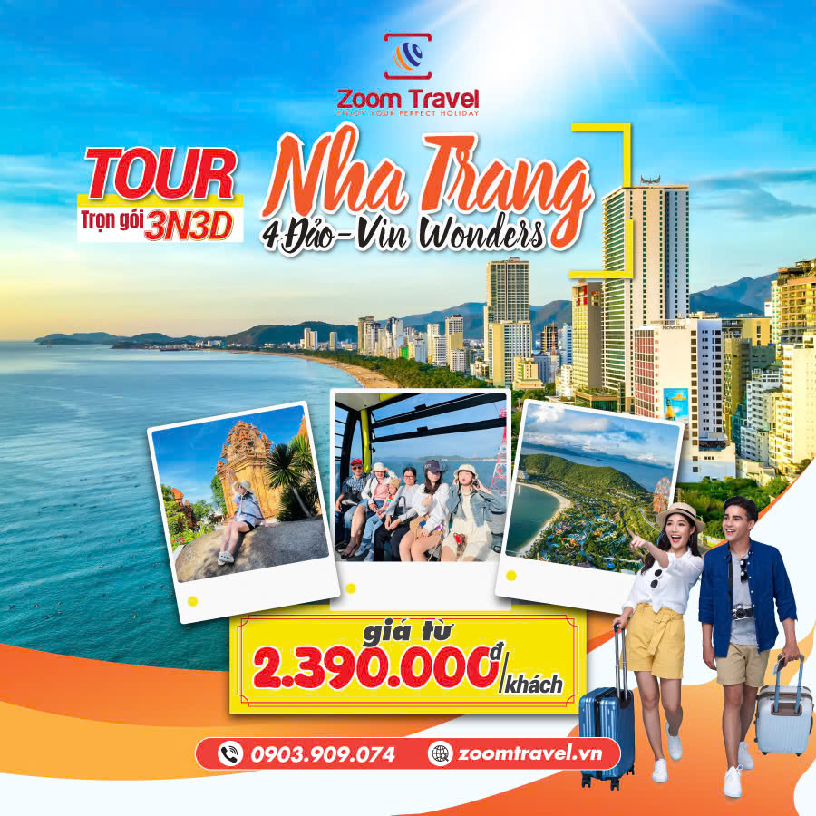 TOUR NHA TRANG - 4 ĐẢO - VINWONDERS 3N3Đ