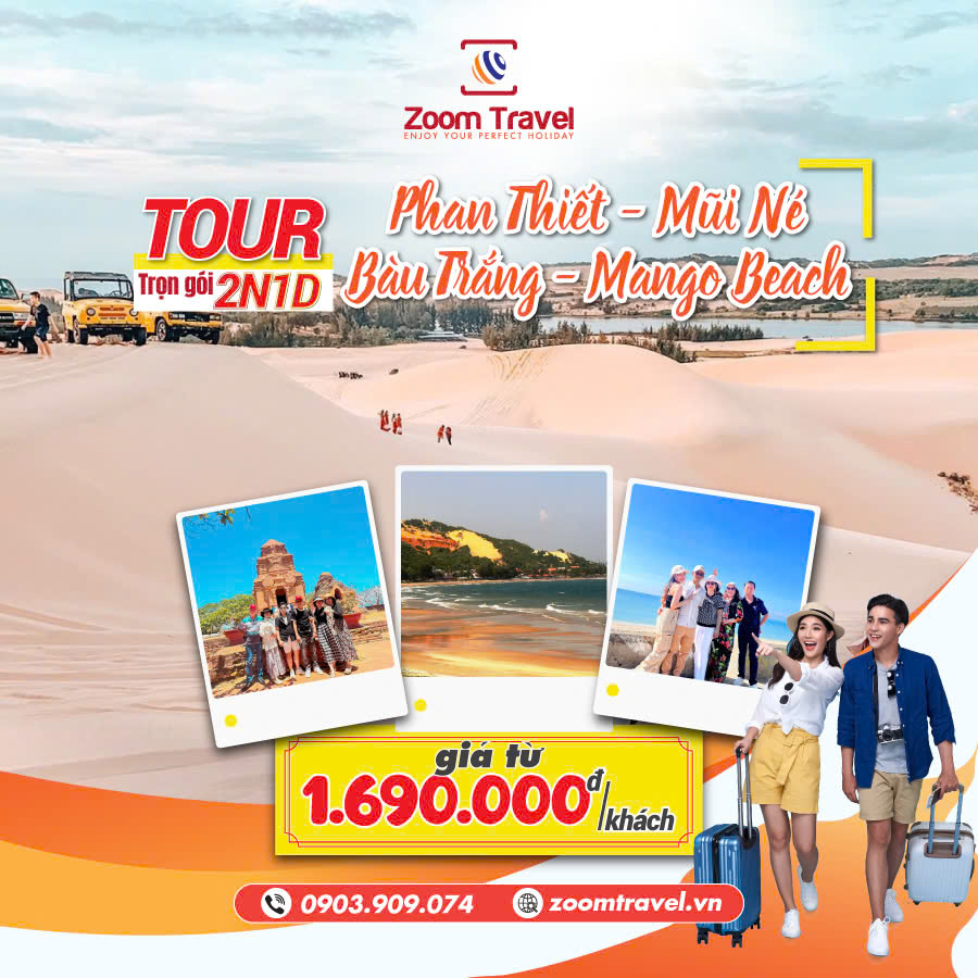 TOUR PHAN THIẾT - MŨI NÉ - MANGO BEACH 2N1Đ