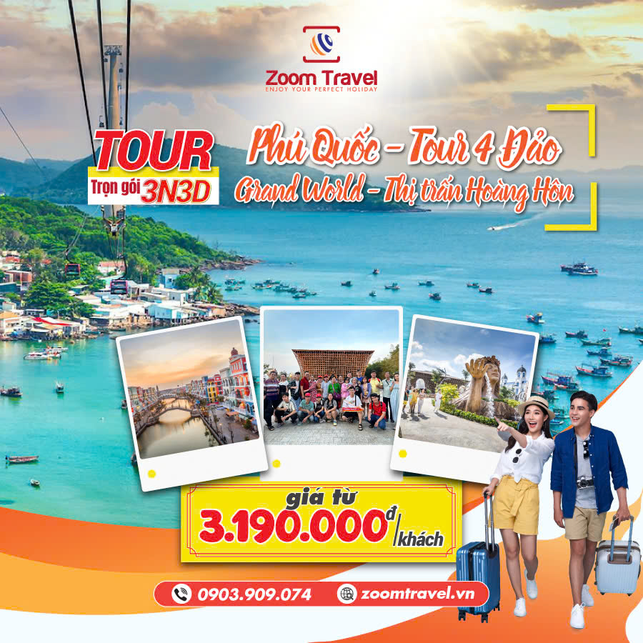 TOUR PHÚ QUỐC - 4 ĐẢO - KISS BRIDGE 3N3Đ