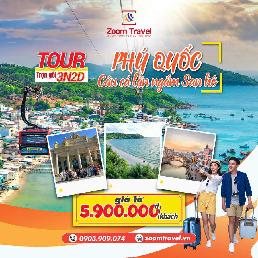 TOUR PHÚ QUỐC - CÂU CÁ LẶN NGẮM SAN HÔ 3N2D